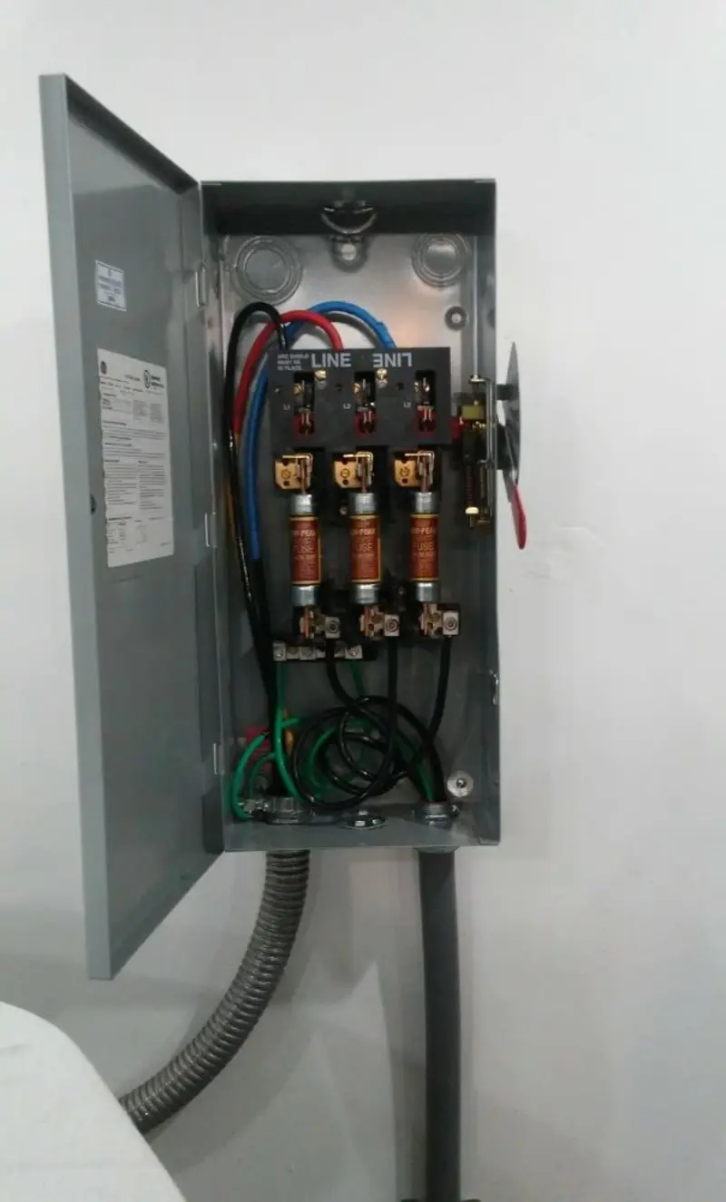 Three-phase disconnect switch installed for Electrical Wiring & Rewiring in Wilson